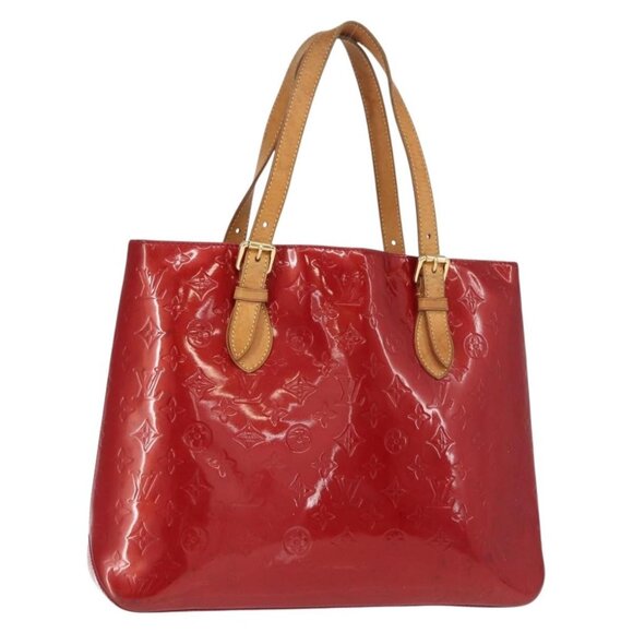 LOUIS VUITTON Monogram Vernis Brentwood Bag Pomme D'amour M91989 LV Auth 148132